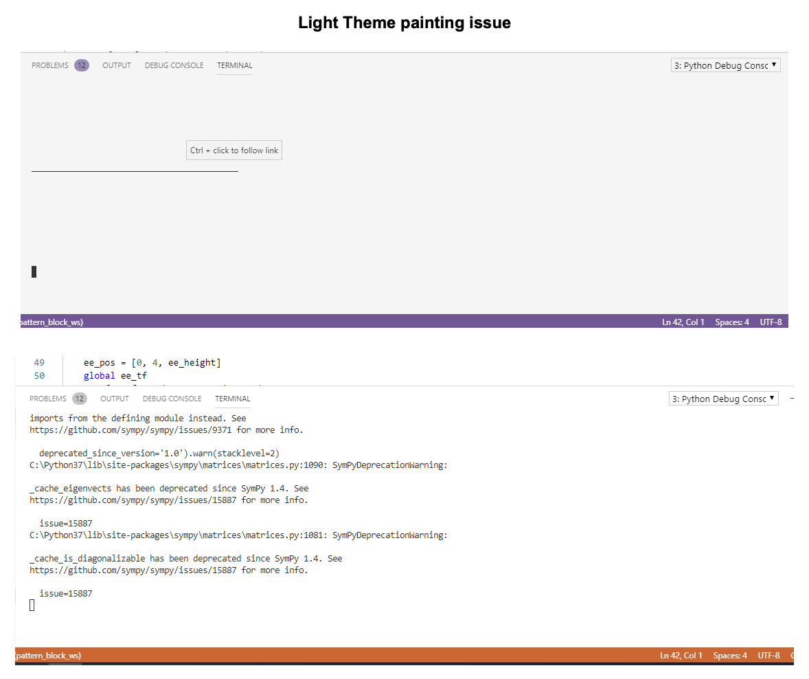Light Color Themes don't refresh terminal window · Issue #79236 ...