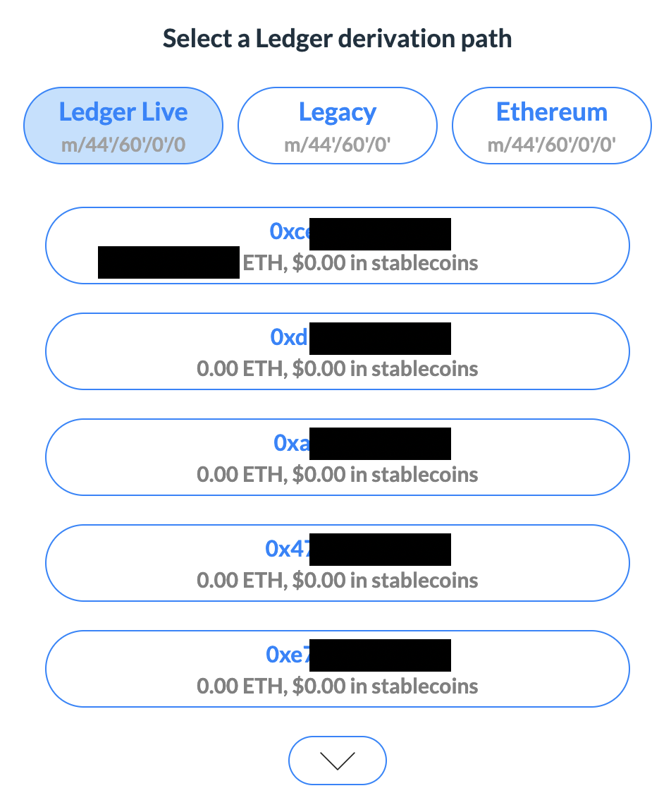Ledger account derivation mismatch · Issue 1040 · OriginProtocol