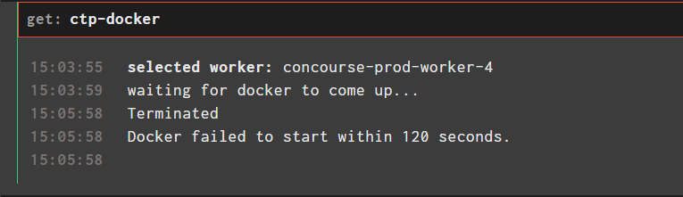 Docker failed to start within 120 seconds. · Issue #2686 · concourse ...