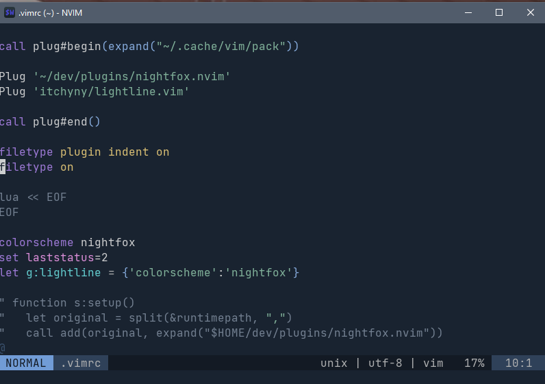 Could not load nightfox lightline colorscheme in Vim · Issue #206 ...