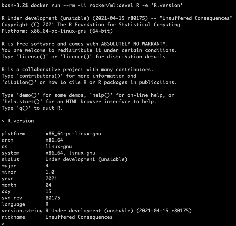 Why isn't rocker/ml:devel updated to the latest 'devel' version of R ...