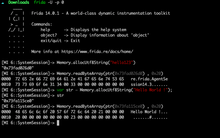Memory allocUtf8String problem · Issue #1499 · frida/frida · GitHub