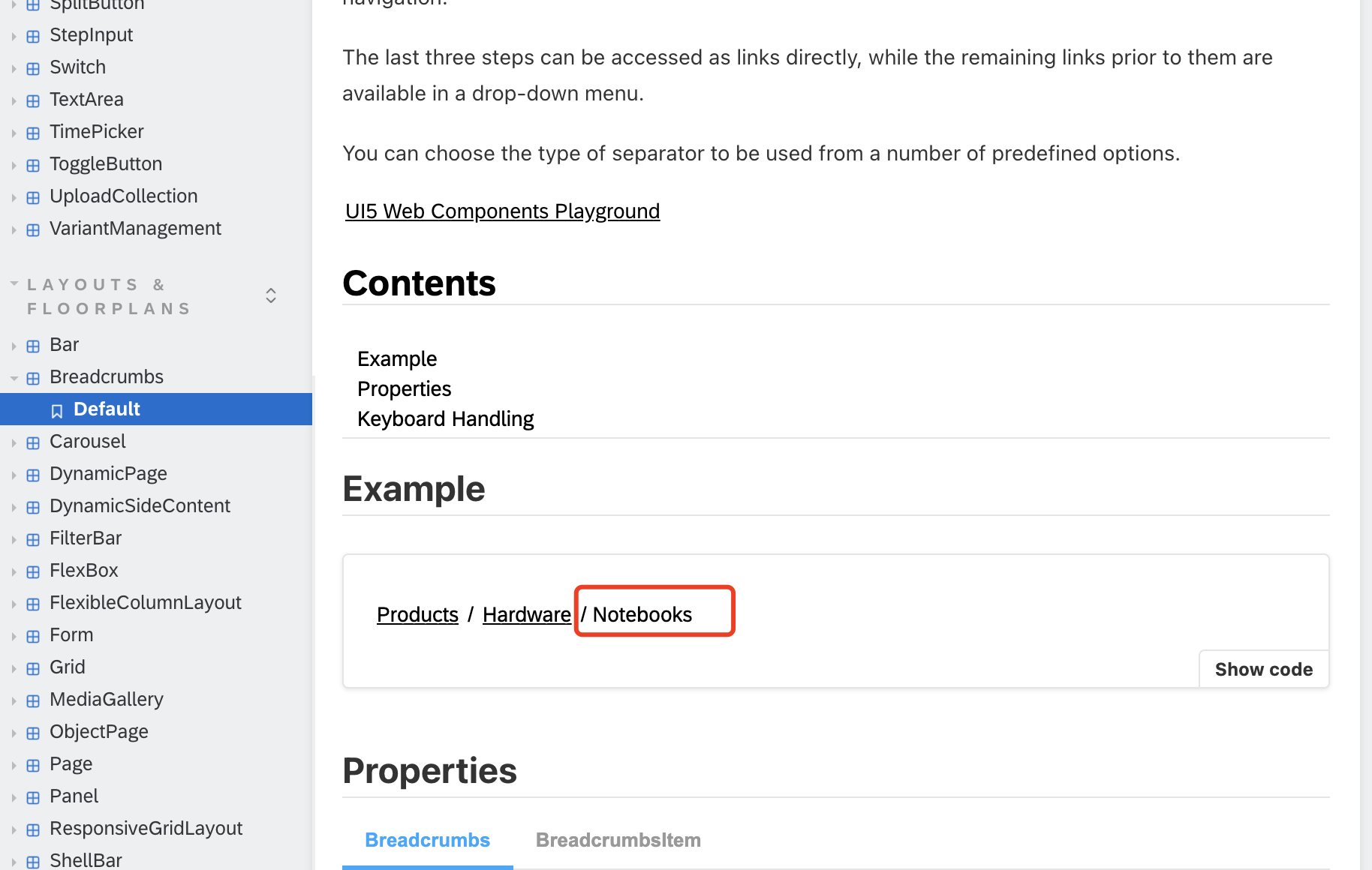 [SF][0.26.1][a11y][Breadcrumbs] breadcrumbs current page item not horizontal aligned with other