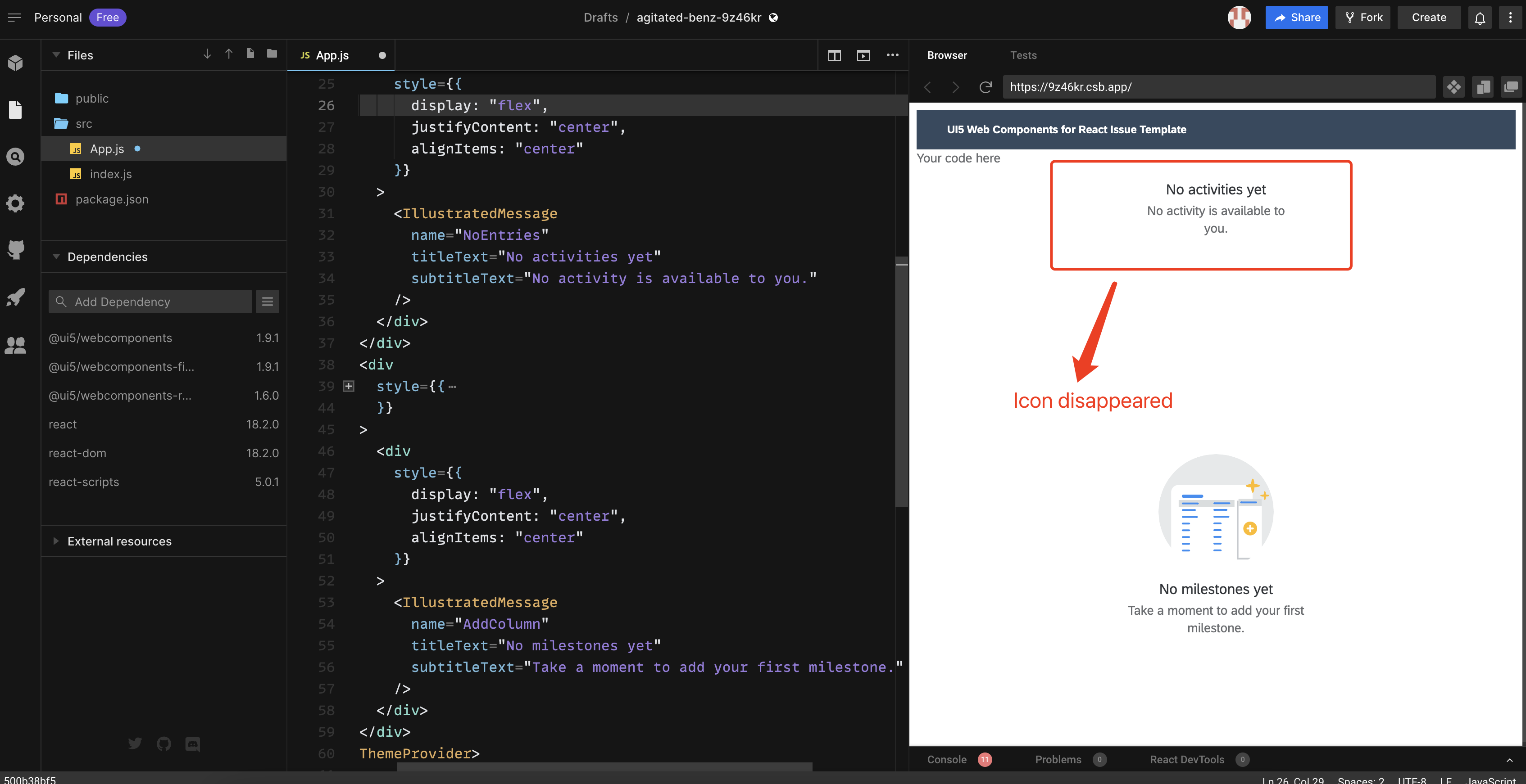 [SF][ui5-illustrated-message][1.9.1]IllustratedMessage Icon inside ...