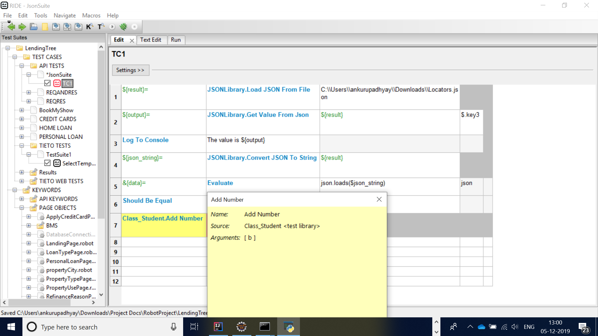 Not able to see all arguments of python method when calling using ... image.