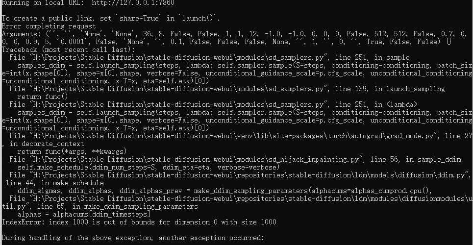 [Bug]: always error in ddim 36 steps · Issue #3912 · AUTOMATIC1111 ...
