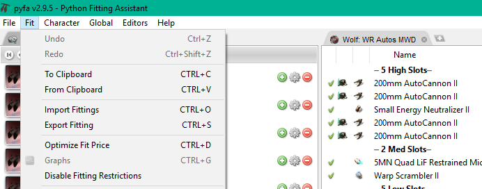 Graphs menu option disabled in 2.9.5 · Issue #2014 · pyfa-org/Pyfa · GitHub
