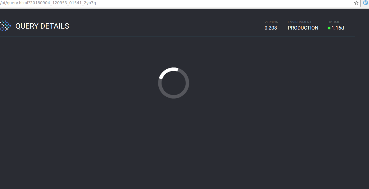 Javascript error on UI's QUERY DETAILS page prevents it from finishing ...