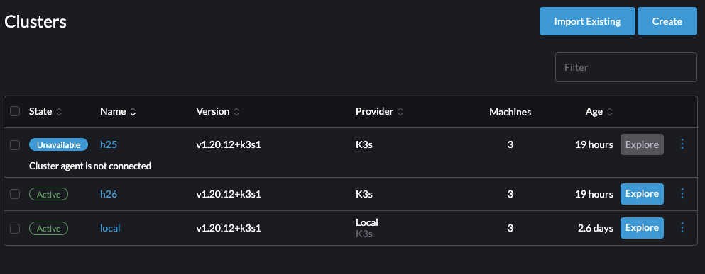 Tenant Cluster in Unavailable state where the Super Rancher setup is on ...