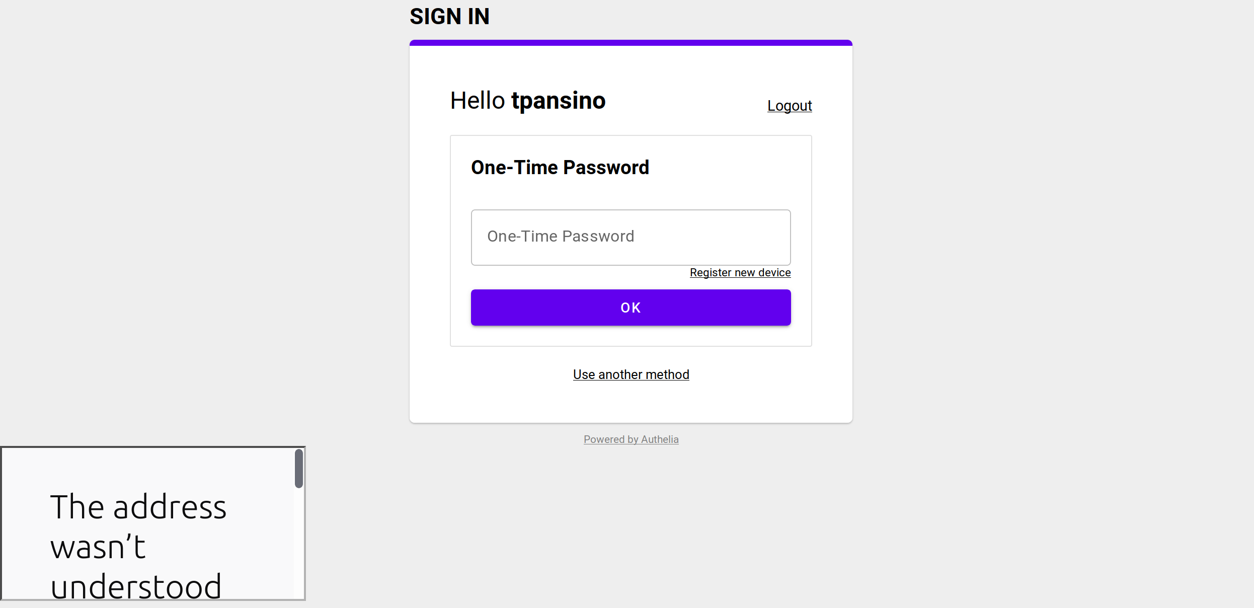 Second factor page displaying broken iframe on Firefox · Issue 363
