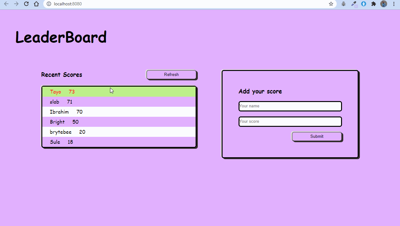 LeaderBoard