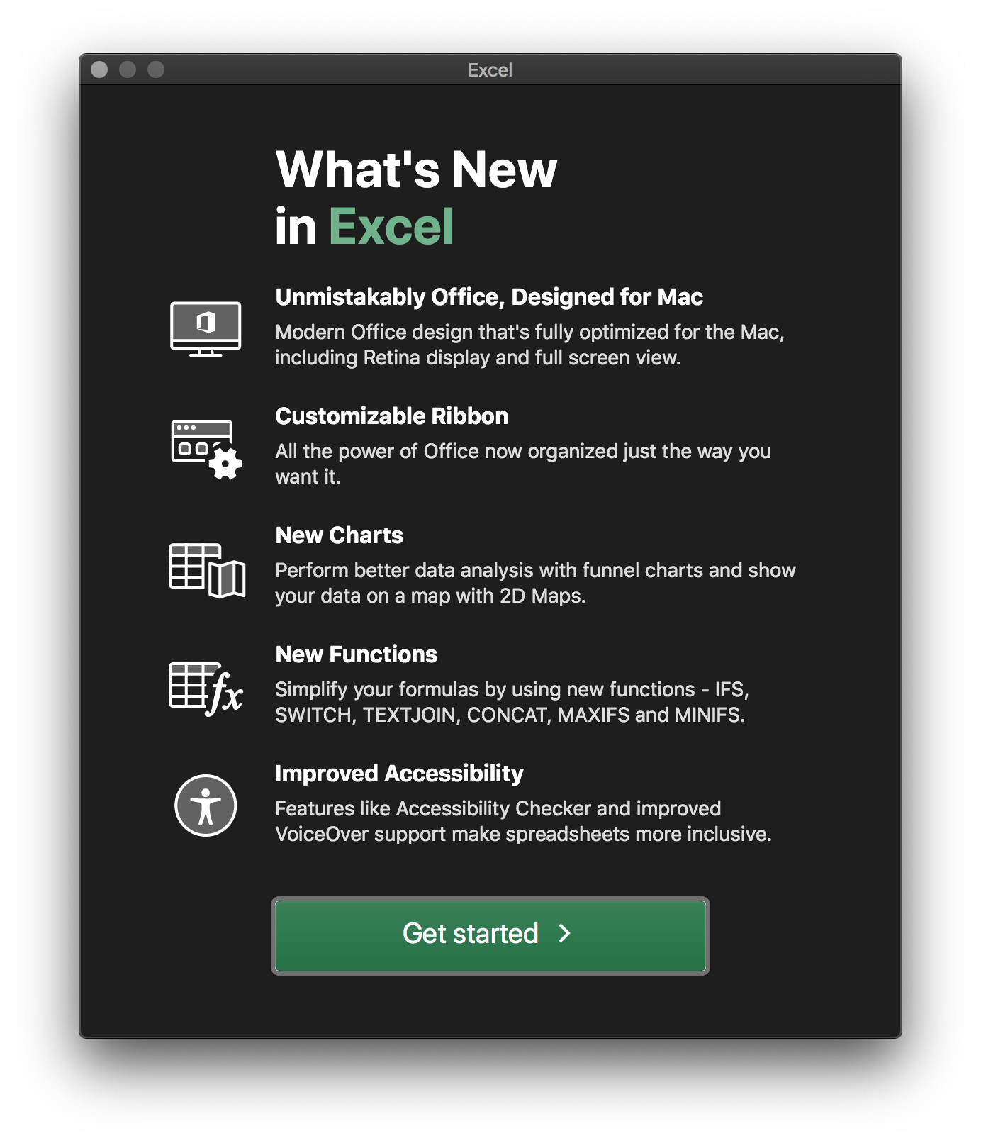 excel 64 bit for mac