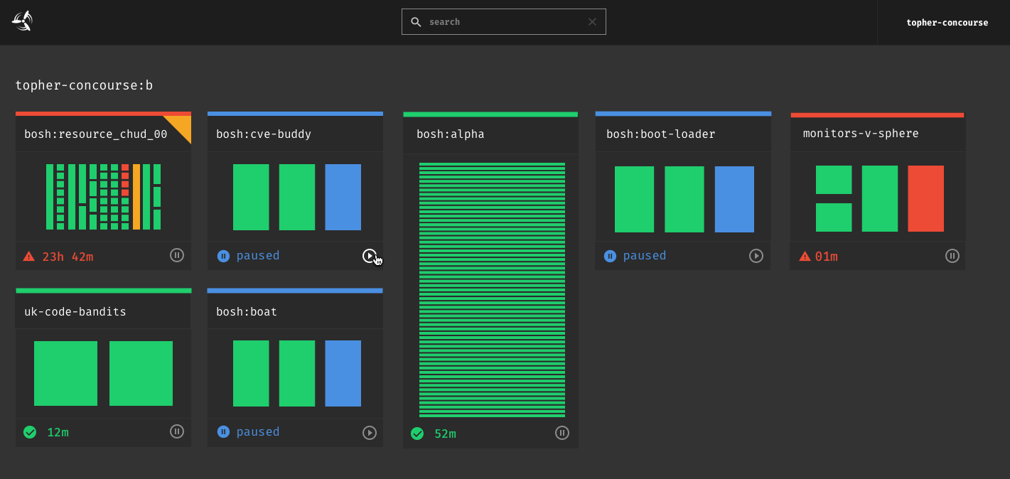 Pipeline pause / play on dashboard · Issue 2365 · concourse/concourse