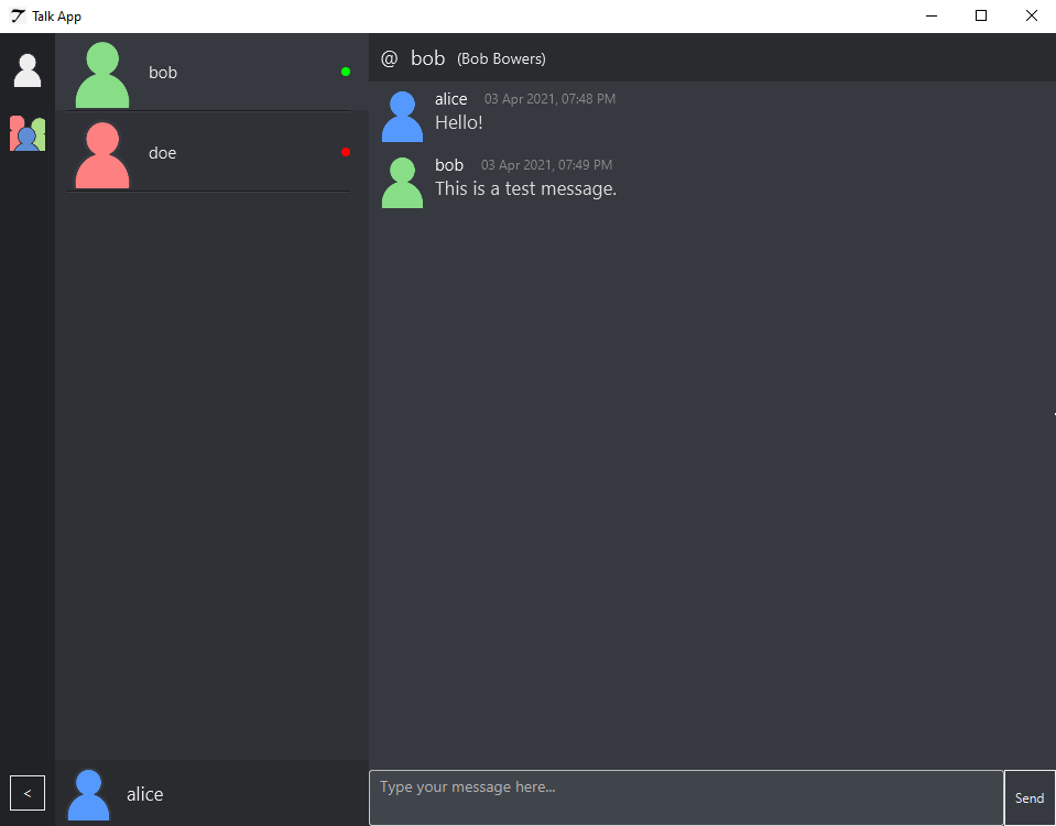 GitHub - Sahaun-Uni-Projects/Talk-App: Minimal chat application written ...