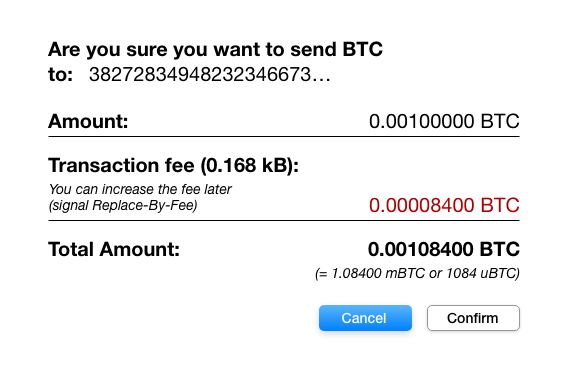 transaction confirm dialog