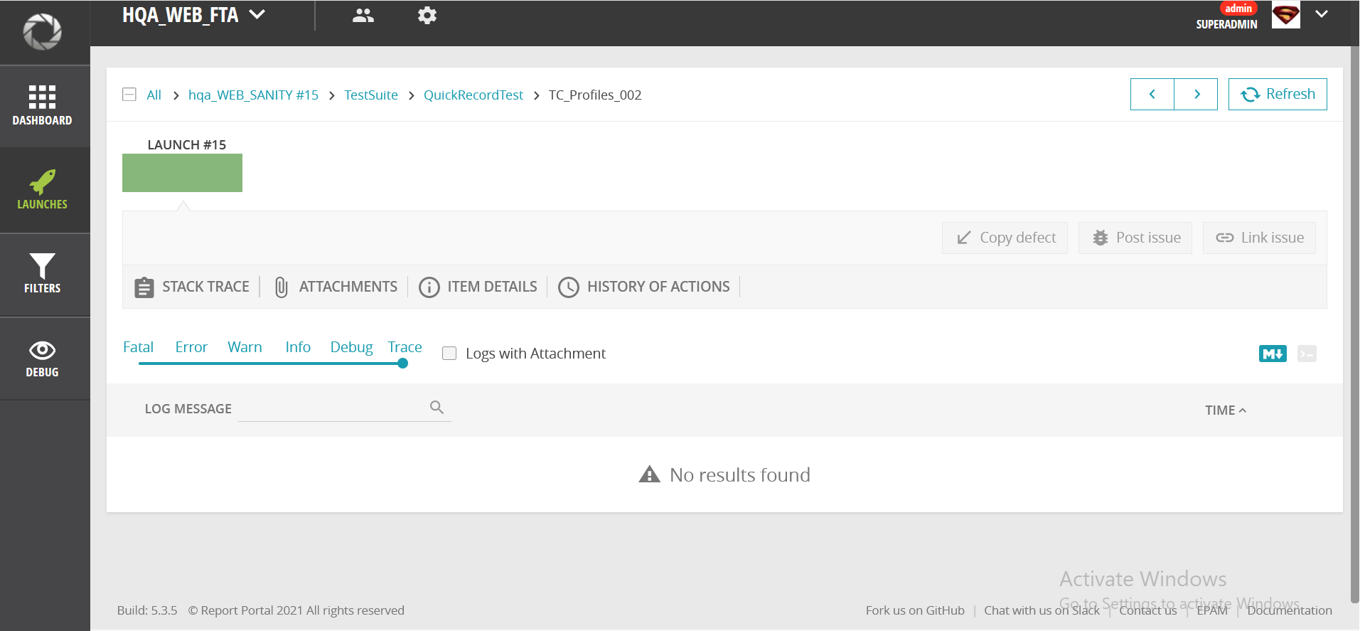 Test log not created in ReportPortal for successful test · Issue #1513 ...