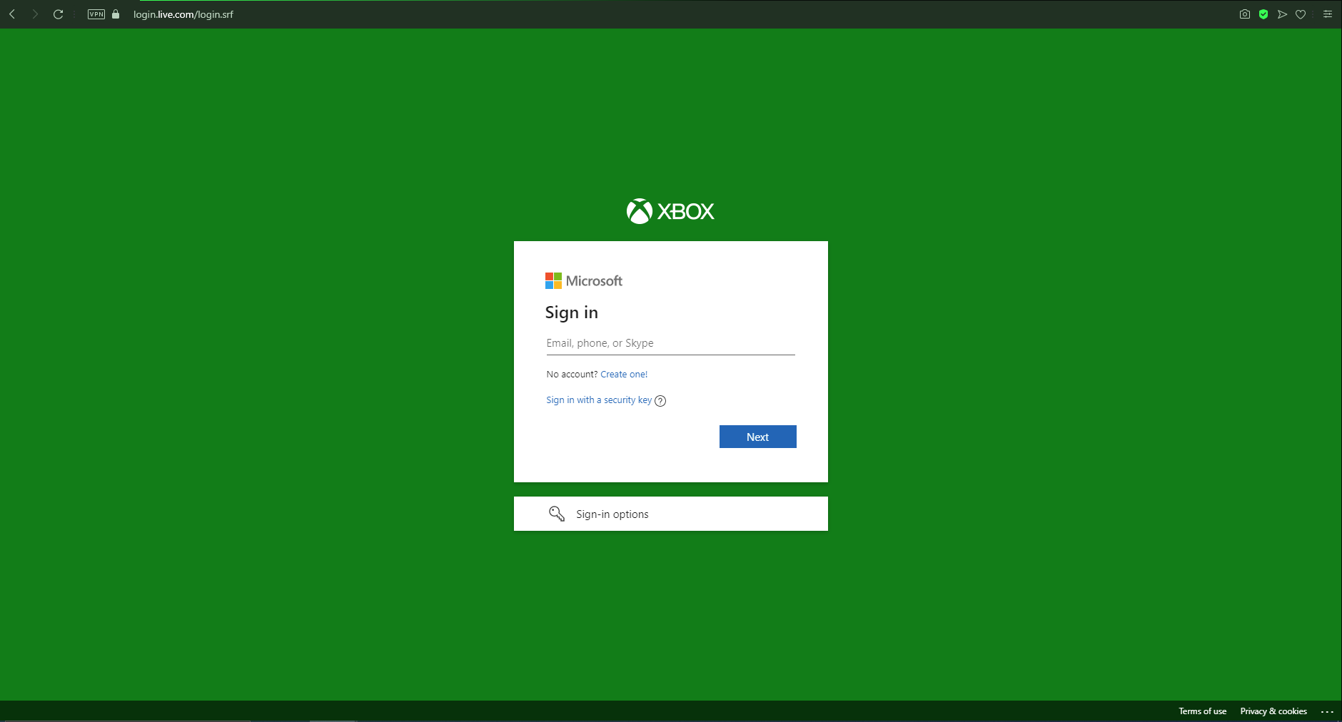 Xbox Live supports passwordless authentication through U2F Security