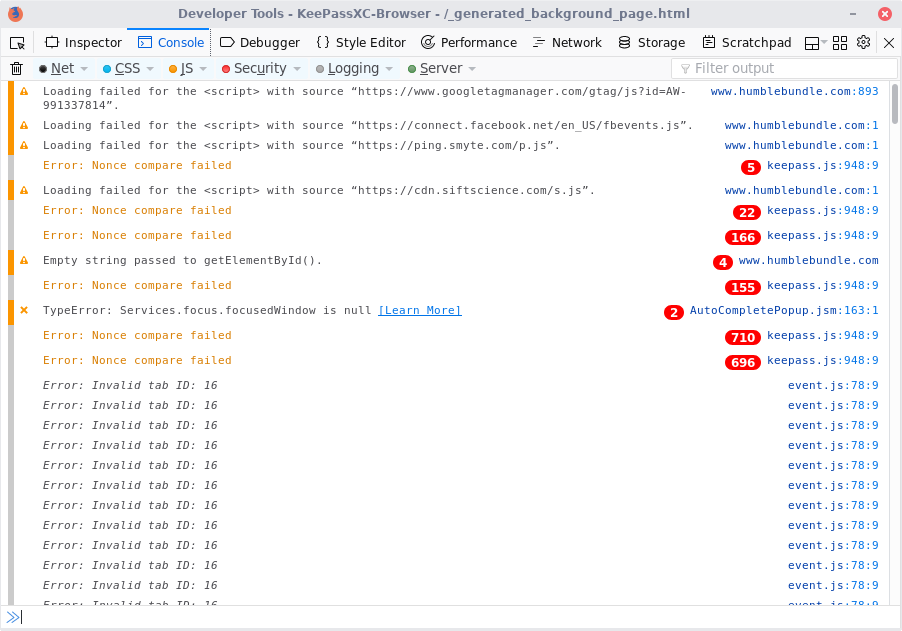 Extension crashes / locks up browser due to infinte loop · Issue #145 ...