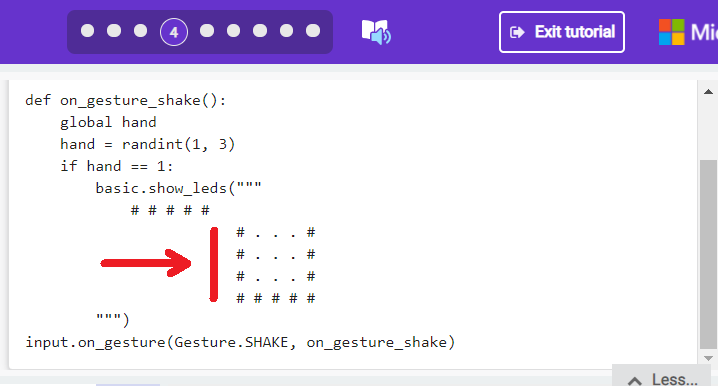 Rock Paper Scissors Python tutorial: Code need to be formatted for step ...
