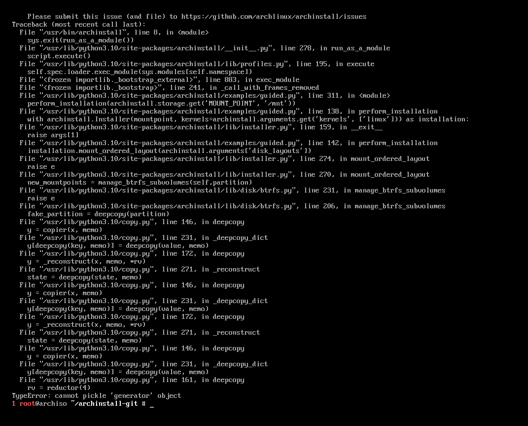 Installation failure on master, latest commit. · Issue #1227 ...