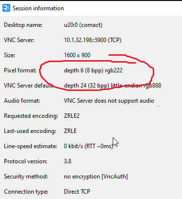 Initial connection at low depth. · Issue #1654 · TigerVNC/tigervnc · GitHub