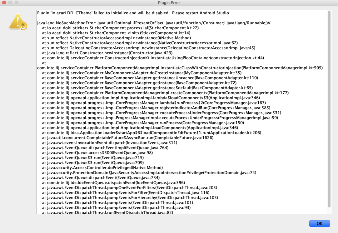 NoSuchMethodError with Android Studio 4.0 Canary 7+ · Issue #202 · doki ...
