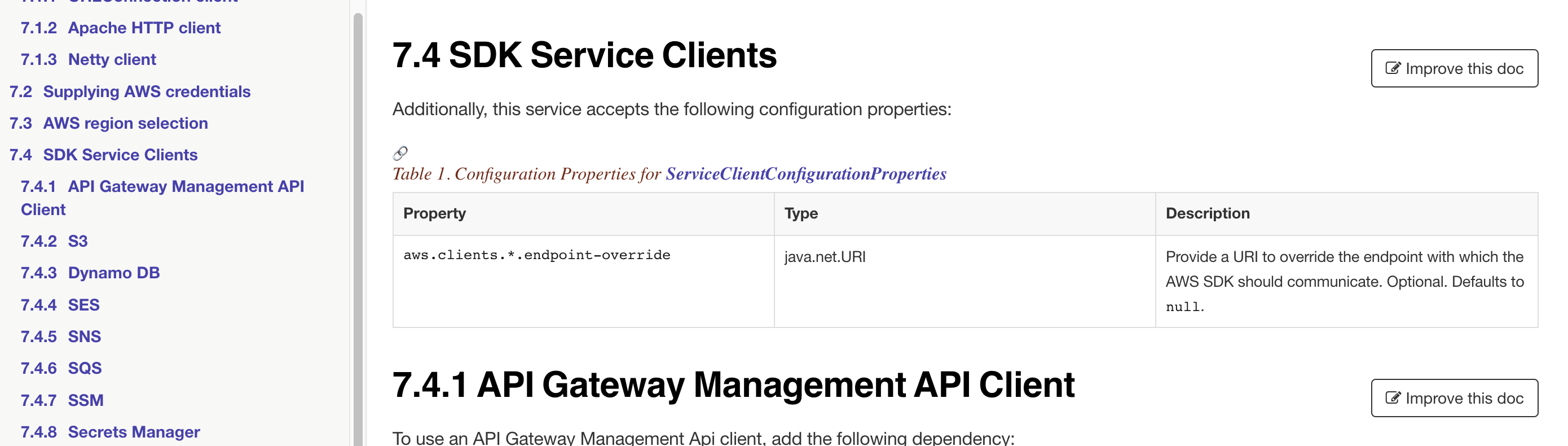 Support global AWS endpoint overrides via configuration values by