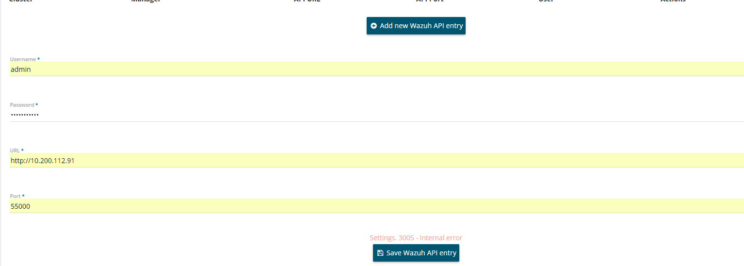 Save Wazuh API entry 3005,Internal error · Issue 331 · wazuh/wazuh