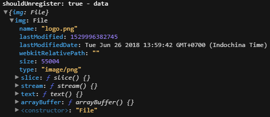 Data type change from File to Object when shouldUnregister is false ...