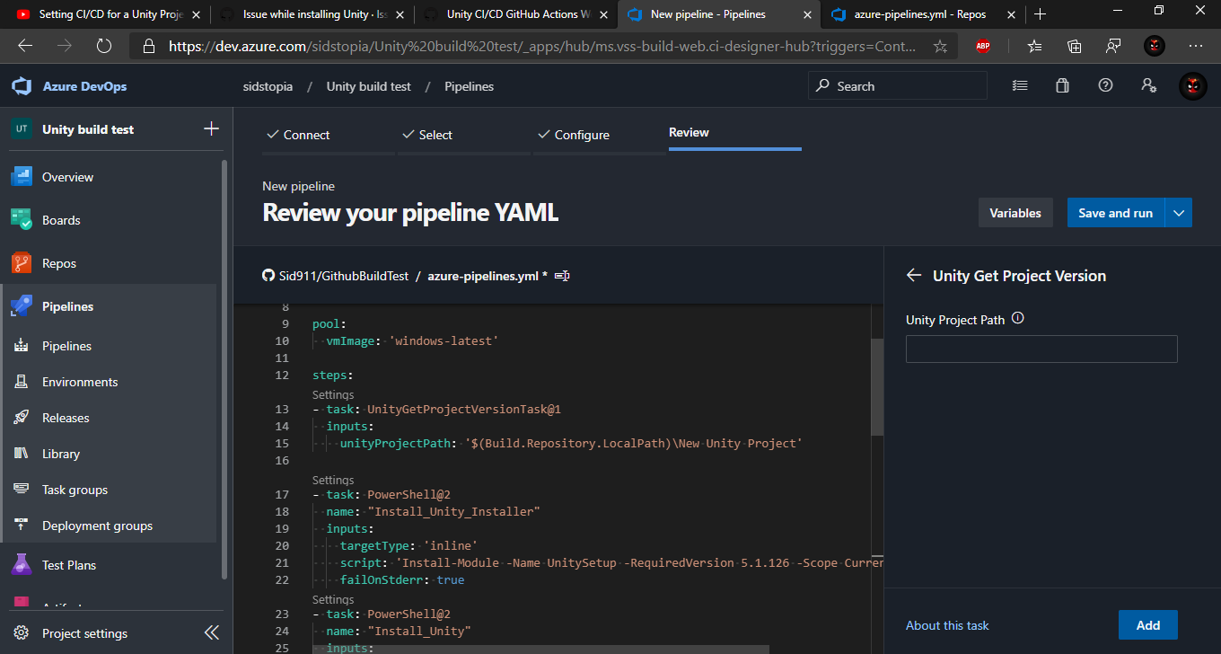 Issue While Installing Unity Issue 111 Dinomite Studios unity azure pipelines tasks GitHub