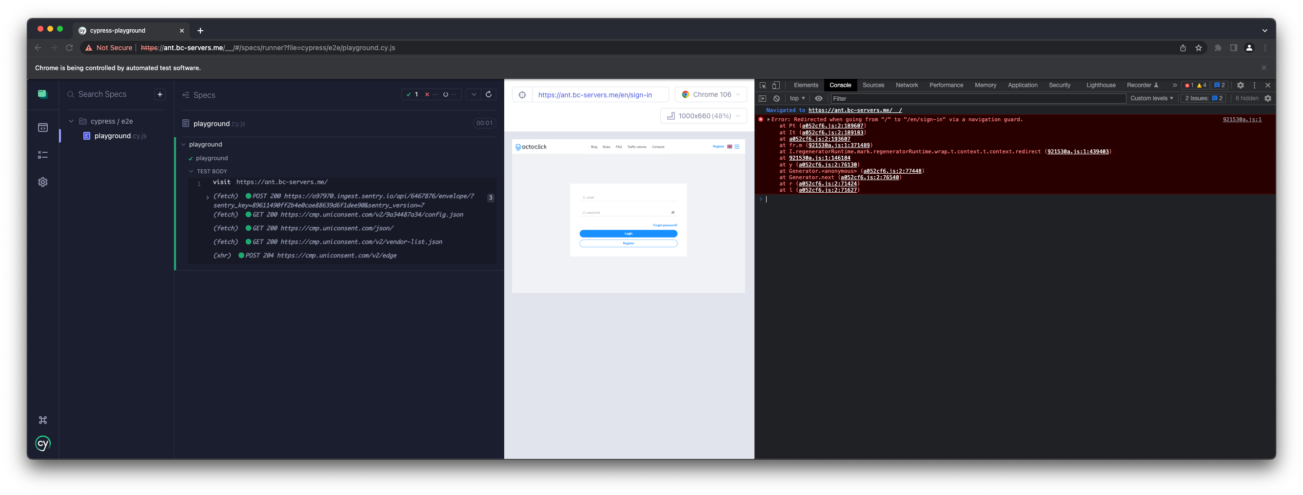 In cypress 10.11 I can't visit my web page · Issue 24269 · cypressio