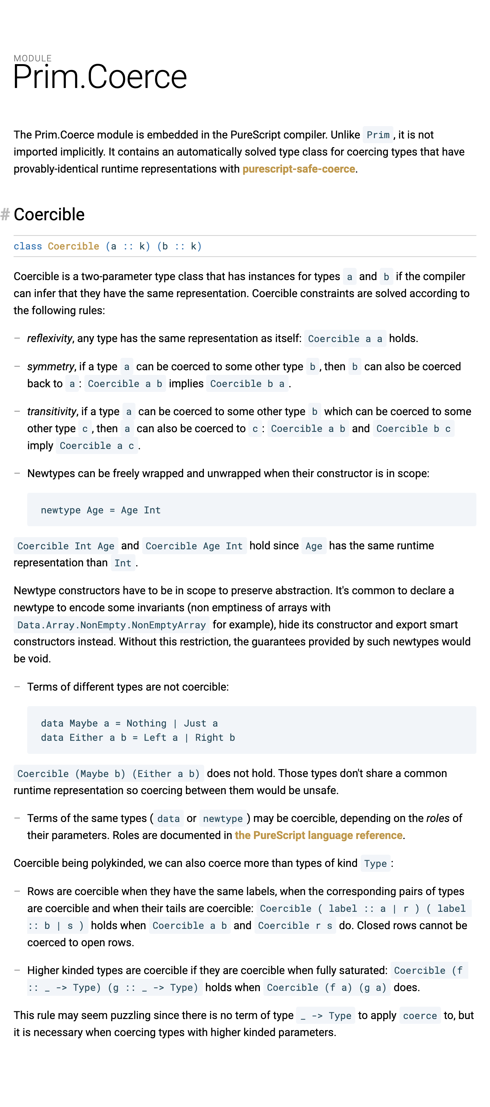 Prim Coerce Coercible