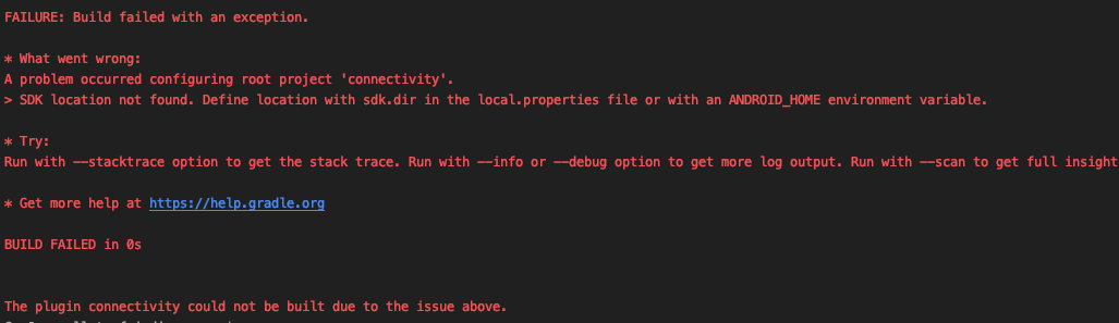 Failed to build reality config. Failed to build reality config