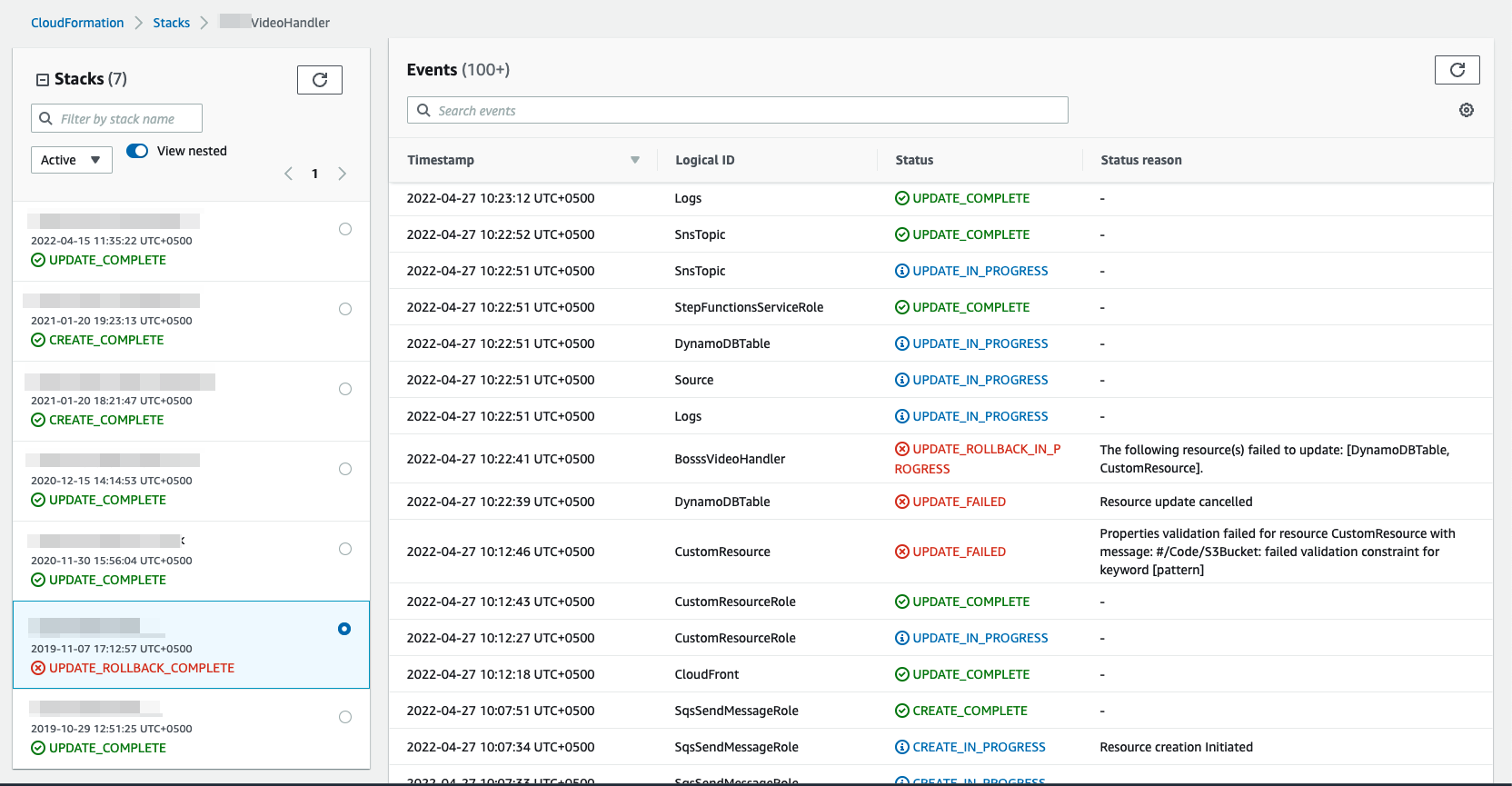 Unable to update the stack to the recent available · Issue #146 · aws ...