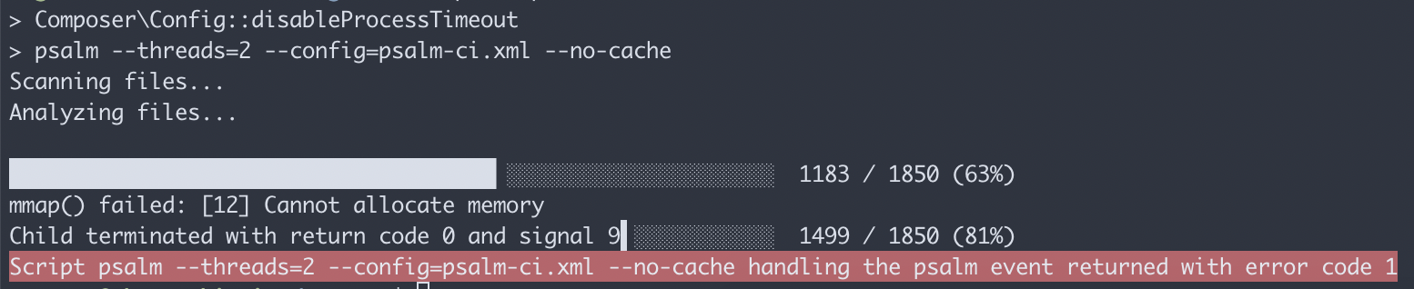 runtime error - exception in thread Crash when running with multiple threads · Issue #3627 · vimeo/psalm ...
