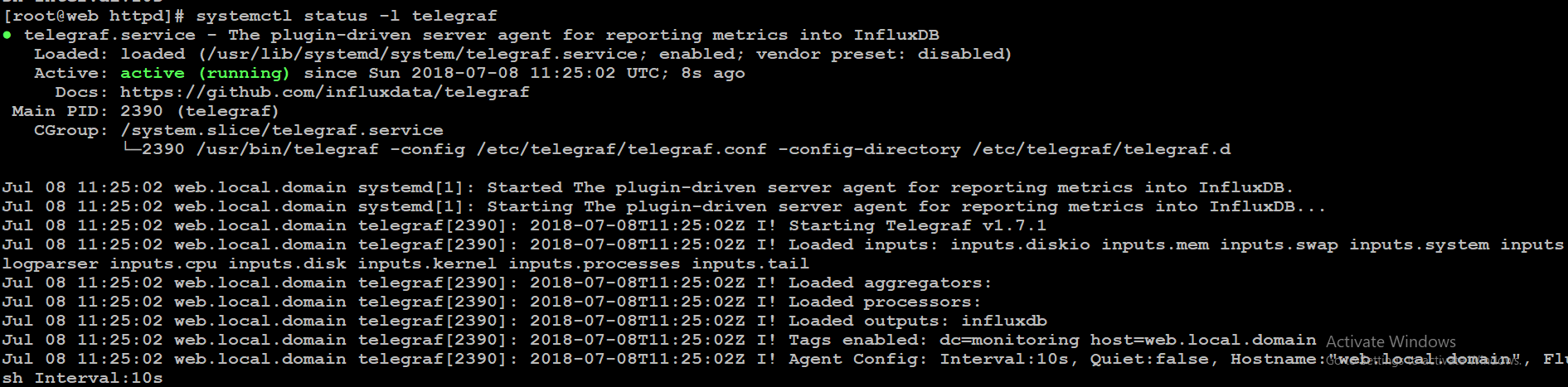 inputs logparser or tails dont generate a measurement with in influxdb ...