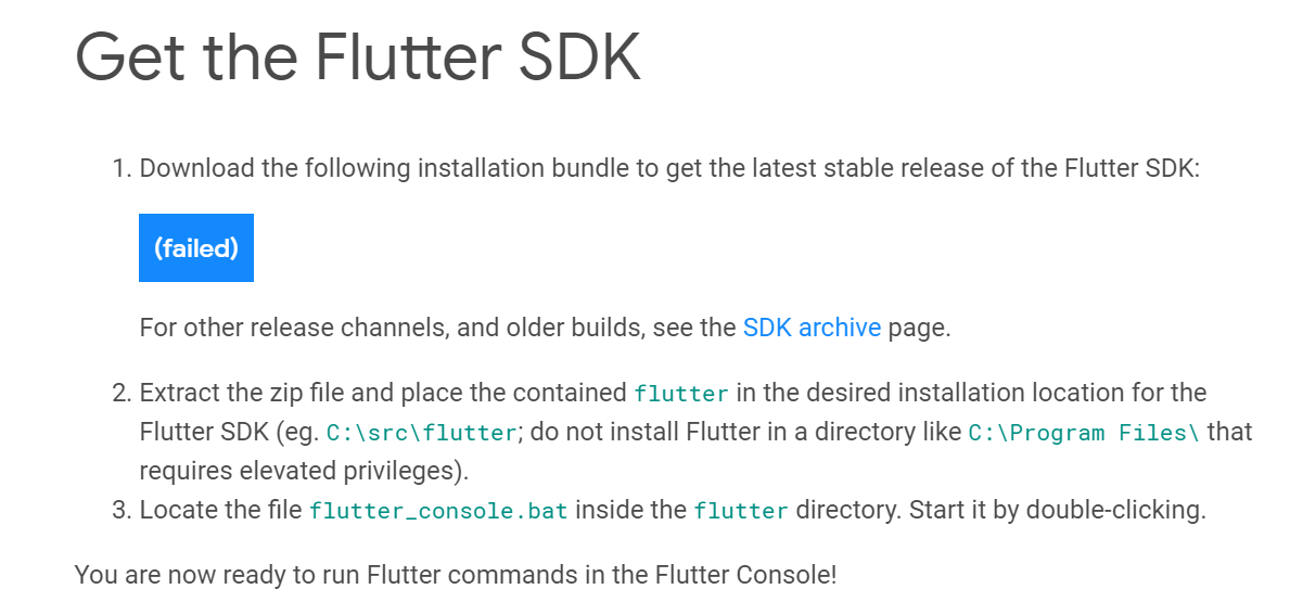'Windows install' page issue · Issue #2444 · flutter/website · GitHub