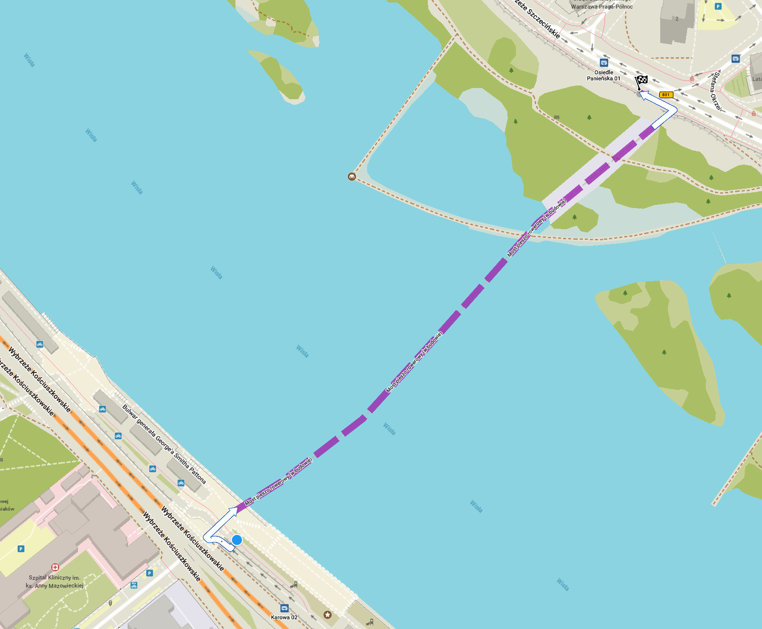 Route Building Map Cycling routing uses bridge in construction · Issue #3929 · organicmaps ...