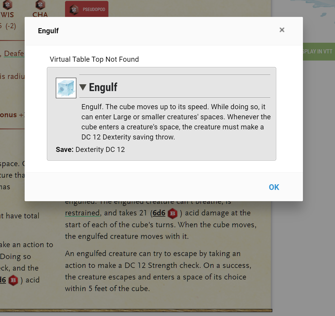 Damages in Gelatinous Cube Engulf do not parse in · Issue 1010