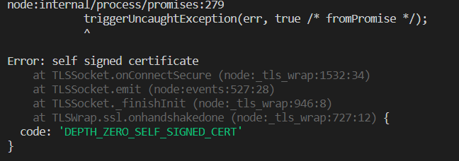 Self signed certificate error when using SSL for external local auth ...