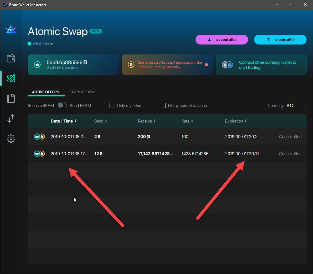 Atomic Swap screen - UI issues · Issue #942 · BeamMW/beam · GitHub