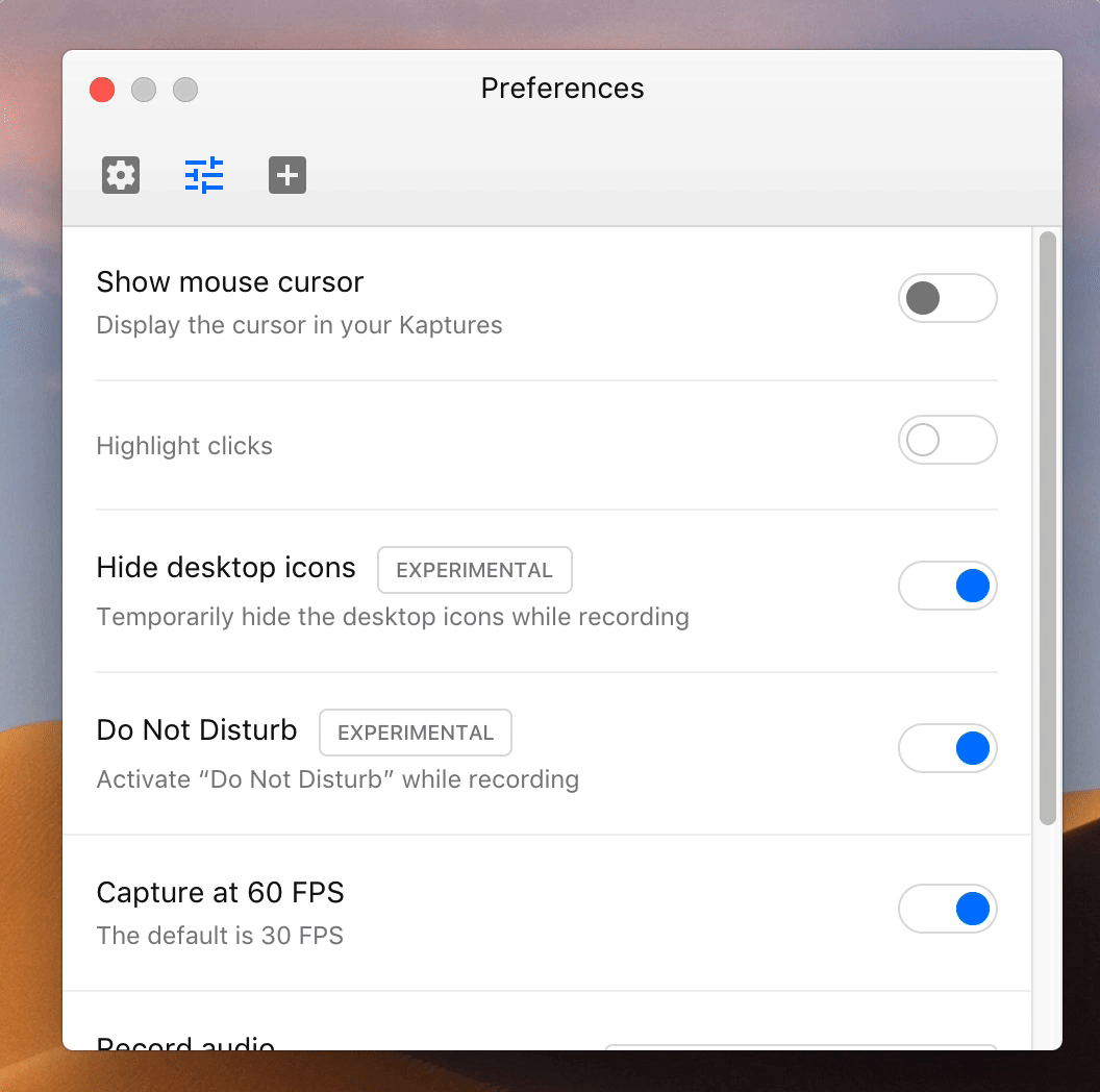 kap hide mouse cursor - macos mojave 10_14 beta 18a314k