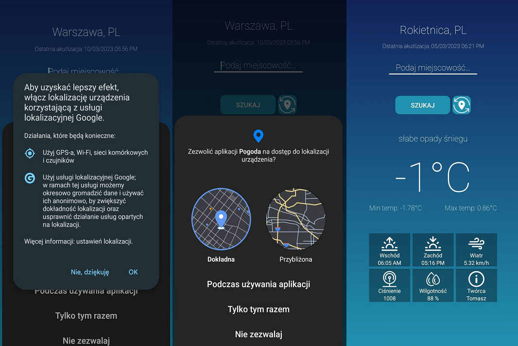 GitHub - Tomek99/weather-application