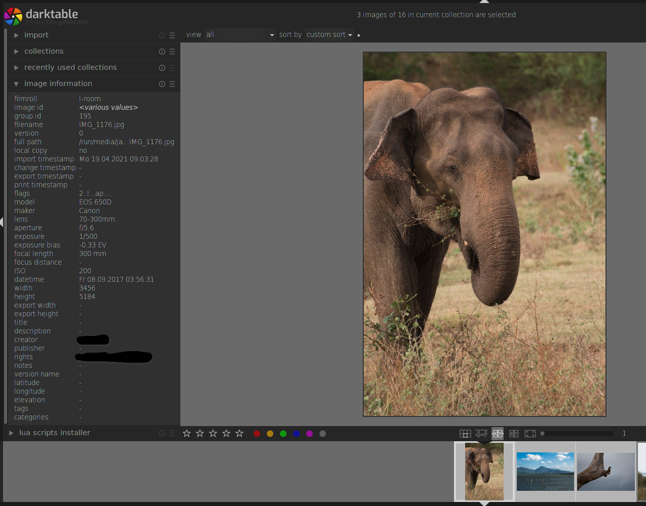 image information does not show " " in culling fixed mode when