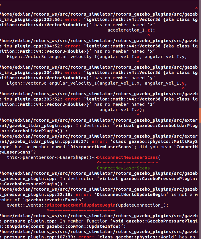 Build failed with ros-melodic version. · Issue #544 · ethz-asl/rotors ...