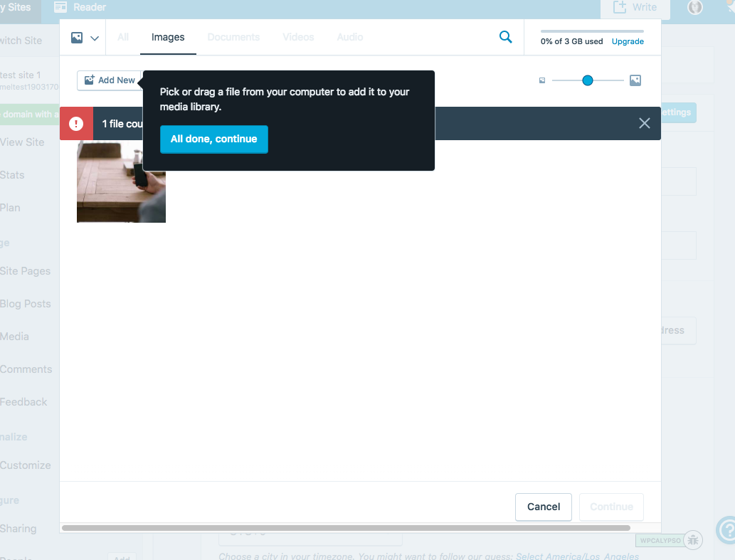 unsupported file error cannot be seen
