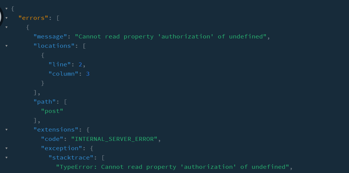 Realtime GraphQL Subscriptions Cannot read property 'authorization