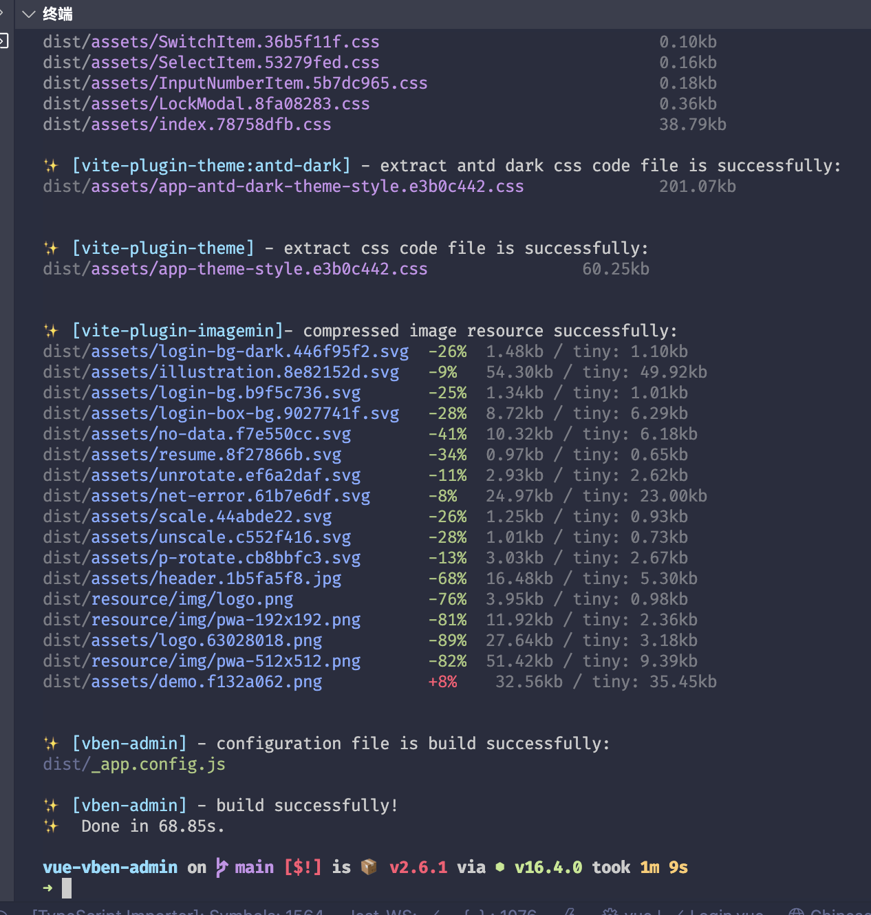 合并2.6.1 打包内存溢出 · Issue #1011 · vbenjs/vue-vben-admin · GitHub