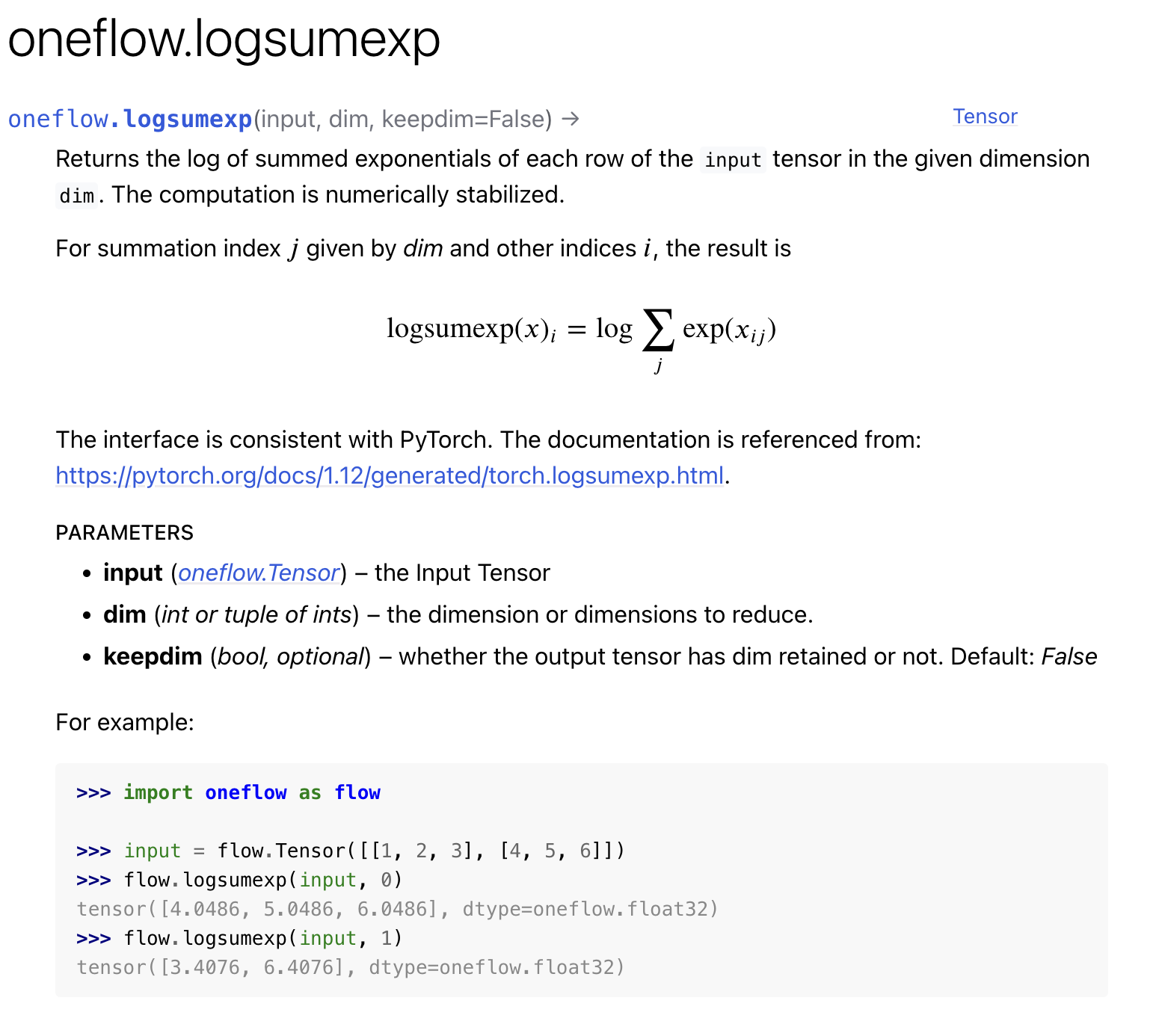 Add log sum exp api by clackhan · Pull Request #9333 · Oneflow-Inc ...