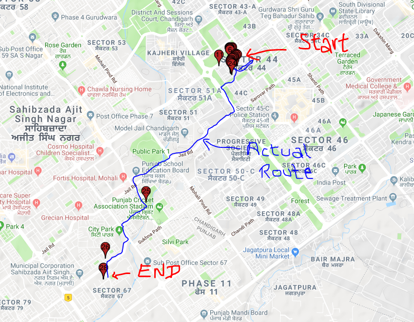 Locations not logged through out traveled distance. · Issue 912